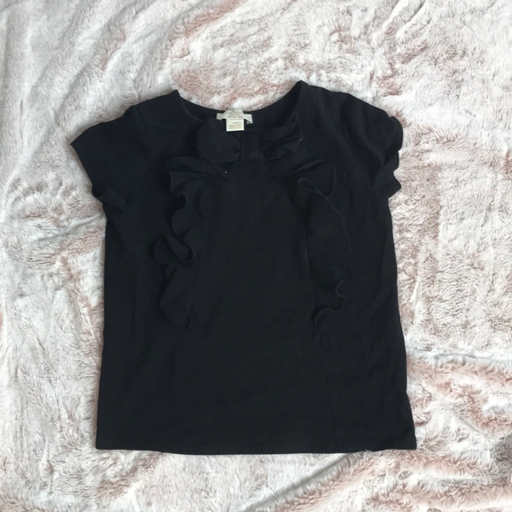 Black Kate spade ruffle bow  top